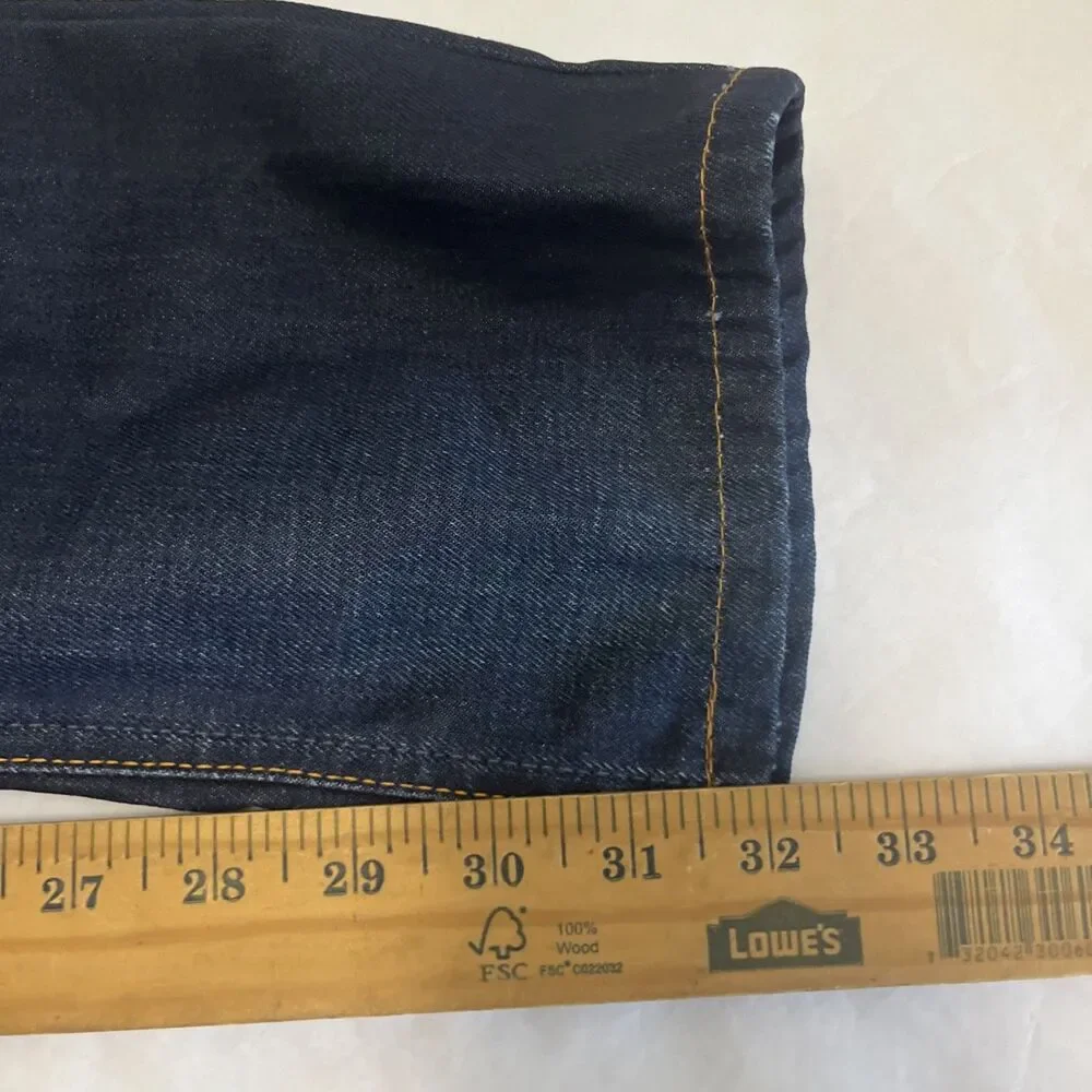 NUDIE JEANS Men's Big Bengt Jeans Nordic Ice Blue Cotton Button Fly Size 36x32